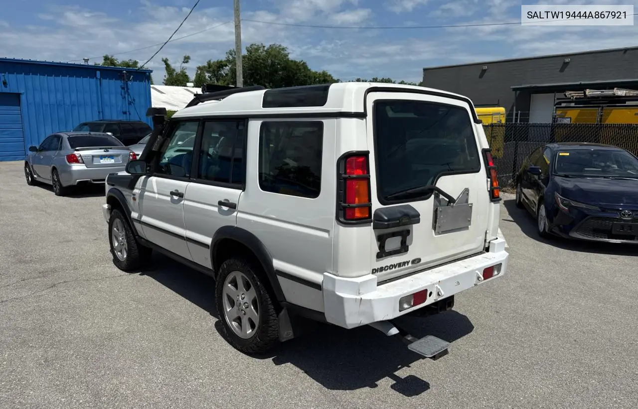 2004 Land Rover Discovery Ii Se VIN: SALTW19444A867921 Lot: 62327865