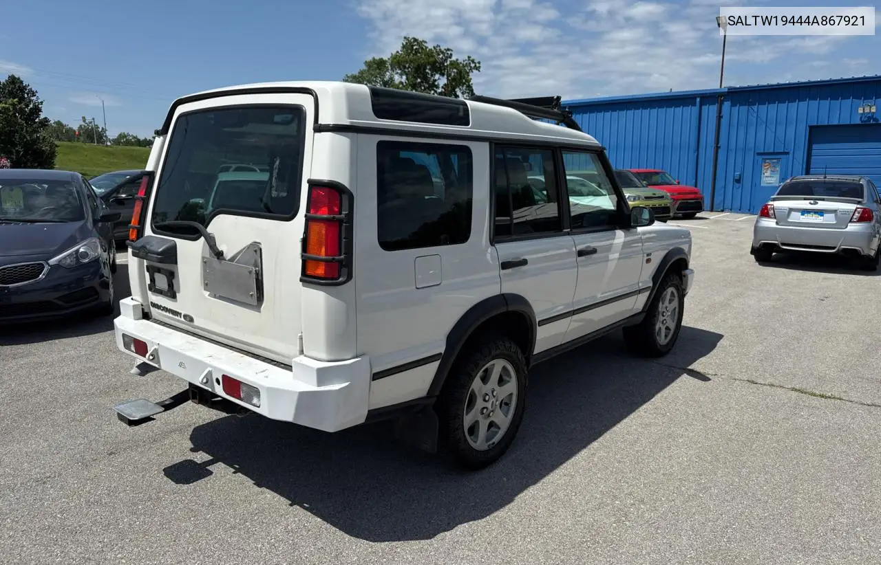 2004 Land Rover Discovery Ii Se VIN: SALTW19444A867921 Lot: 62327865