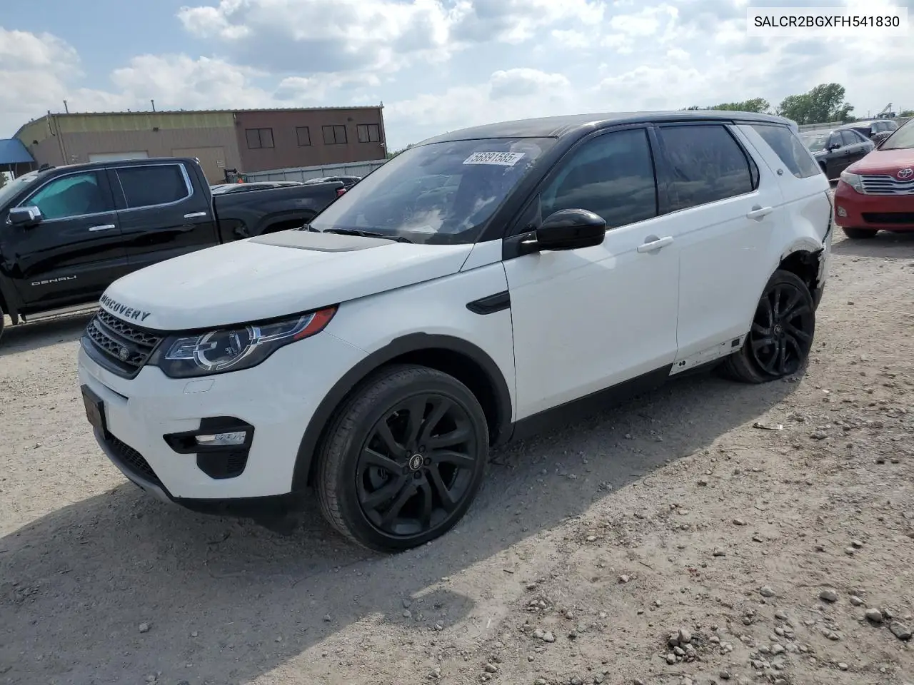 2015 Land Rover Discovery Sport Hse VIN: SALCR2BGXFH541830 Lot: 56891585