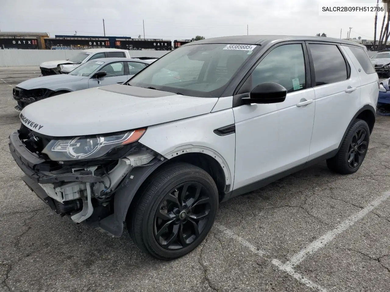 2015 Land Rover Discovery Sport Hse VIN: SALCR2BG9FH512786 Lot: 58385685