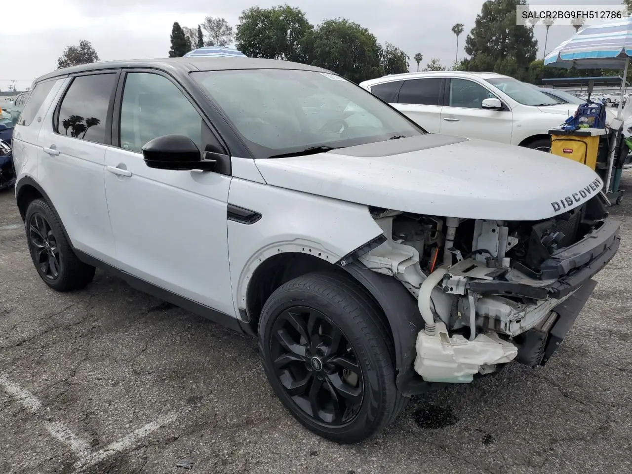 2015 Land Rover Discovery Sport Hse VIN: SALCR2BG9FH512786 Lot: 58385685