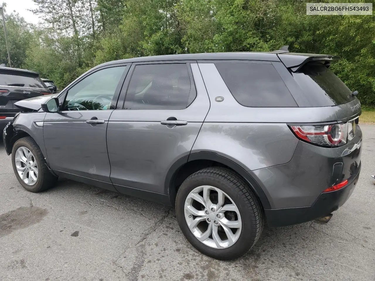 2015 Land Rover Discovery Sport Hse VIN: SALCR2BG6FH543493 Lot: 60338425