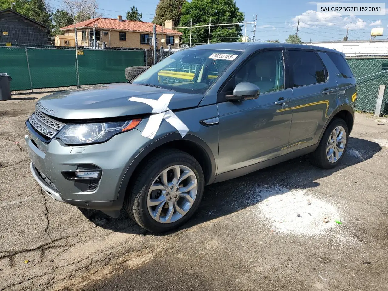 2015 Land Rover Discovery Sport Hse VIN: SALCR2BG2FH520051 Lot: 60833485