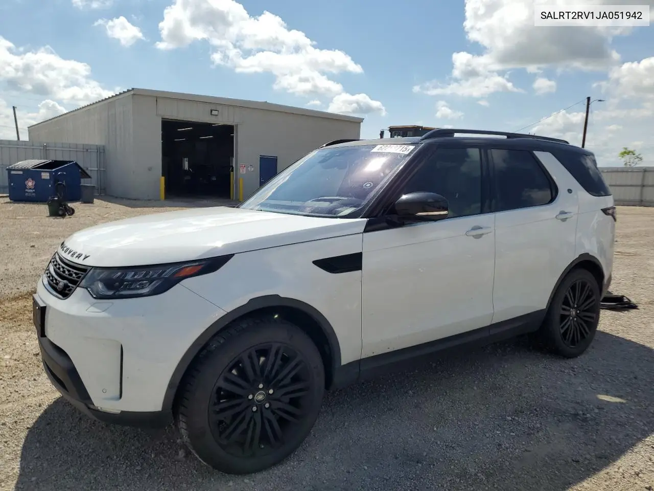 2018 Land Rover Discovery Hse Luxury VIN: SALRT2RV1JA051942 Lot: 62288715
