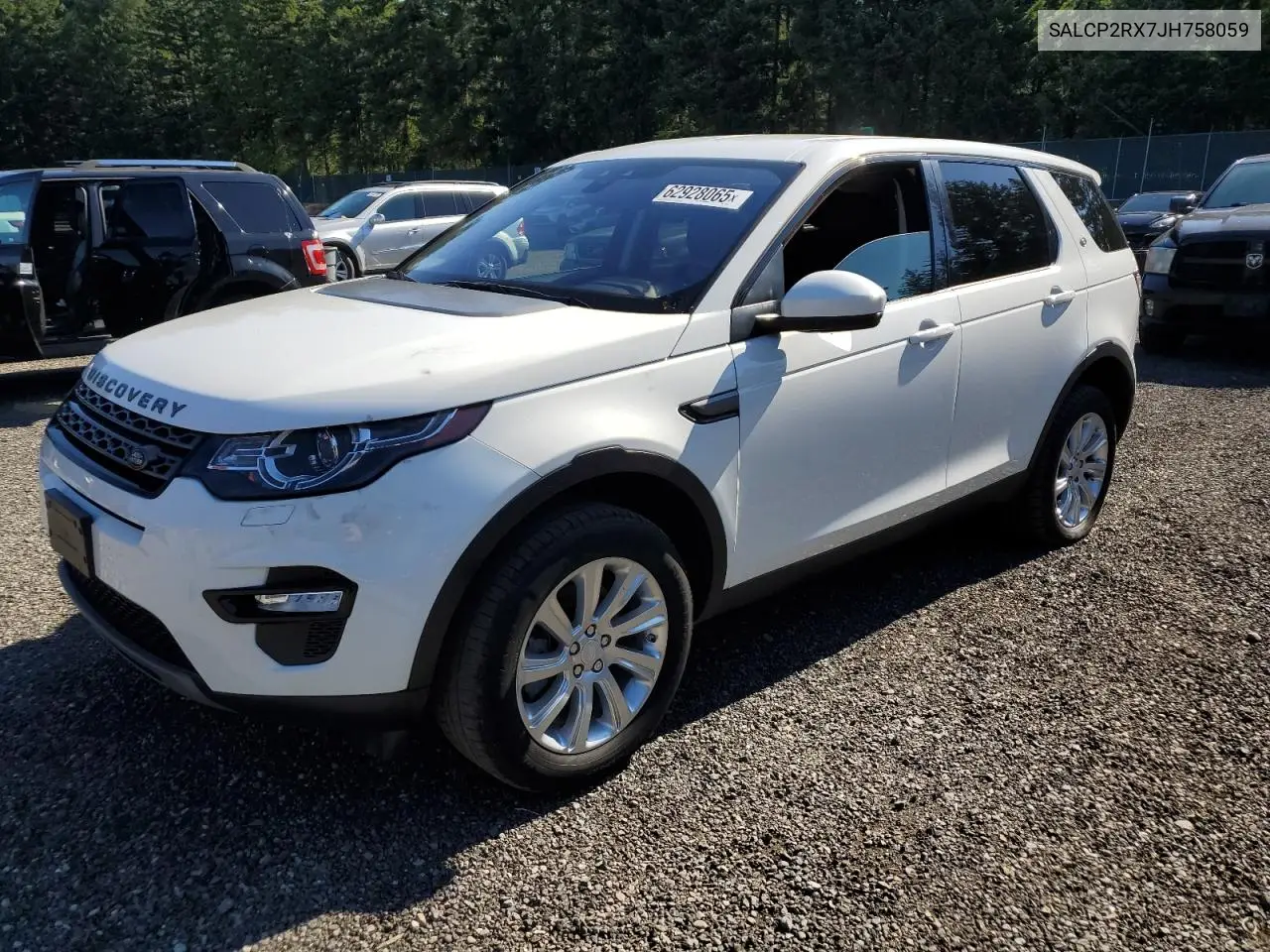2018 Land Rover Discovery Sport Se VIN: SALCP2RX7JH758059 Lot: 62928065