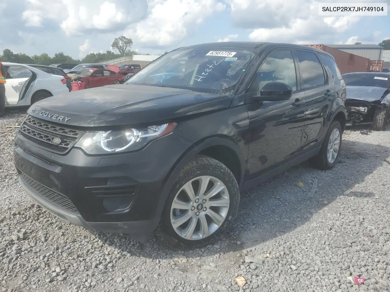 2018 Land Rover Discovery Sport Se VIN: SALCP2RX7JH749104 Lot: 62951775