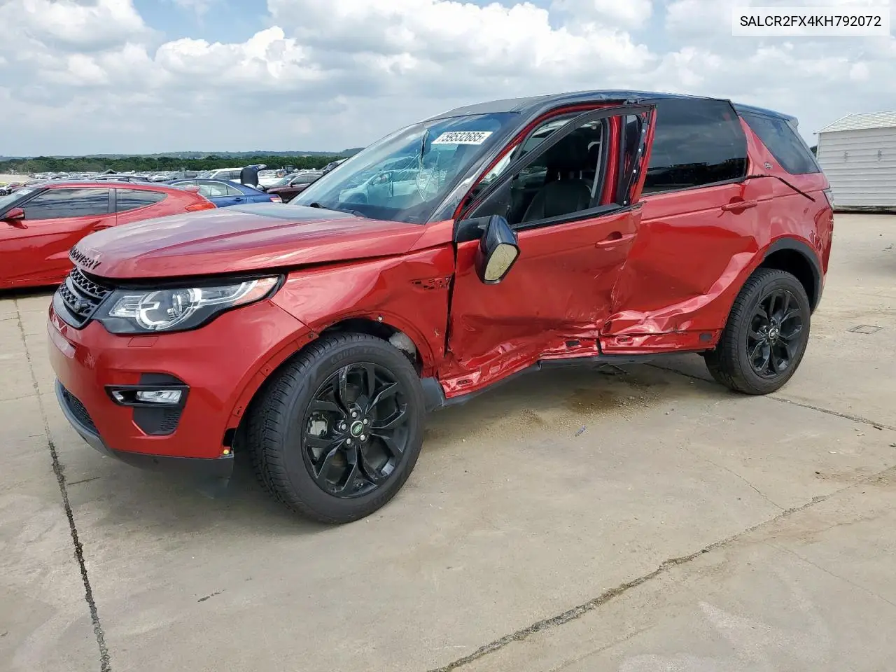 2019 Land Rover Discovery Sport Hse VIN: SALCR2FX4KH792072 Lot: 59532685