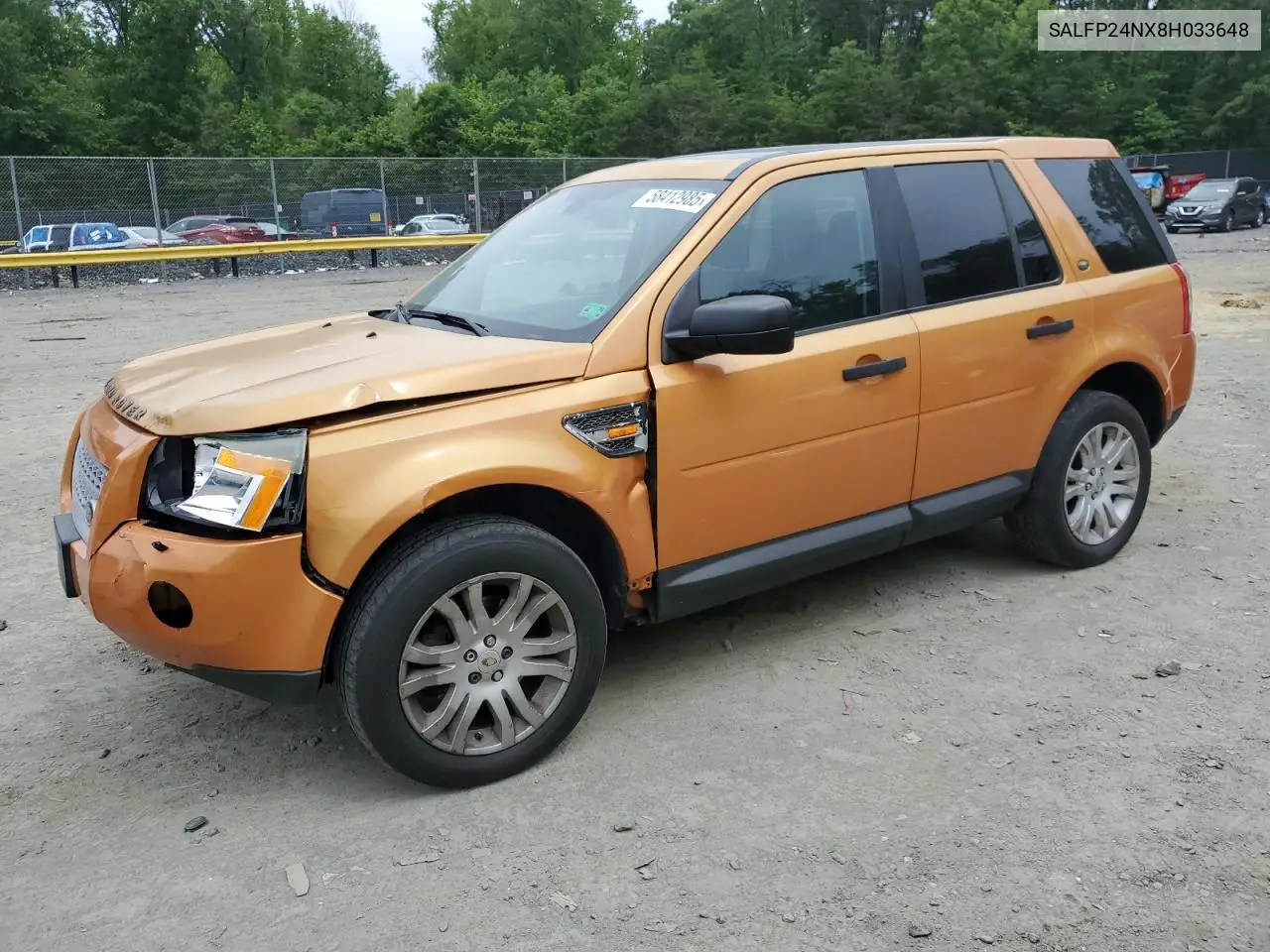 2008 Land Rover Lr2 Se VIN: SALFP24NX8H033648 Lot: 58412985
