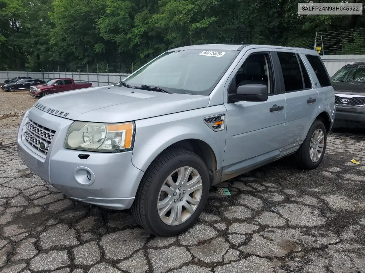 2008 Land Rover Lr2 Se VIN: SALFP24N98H045922 Lot: 58575505