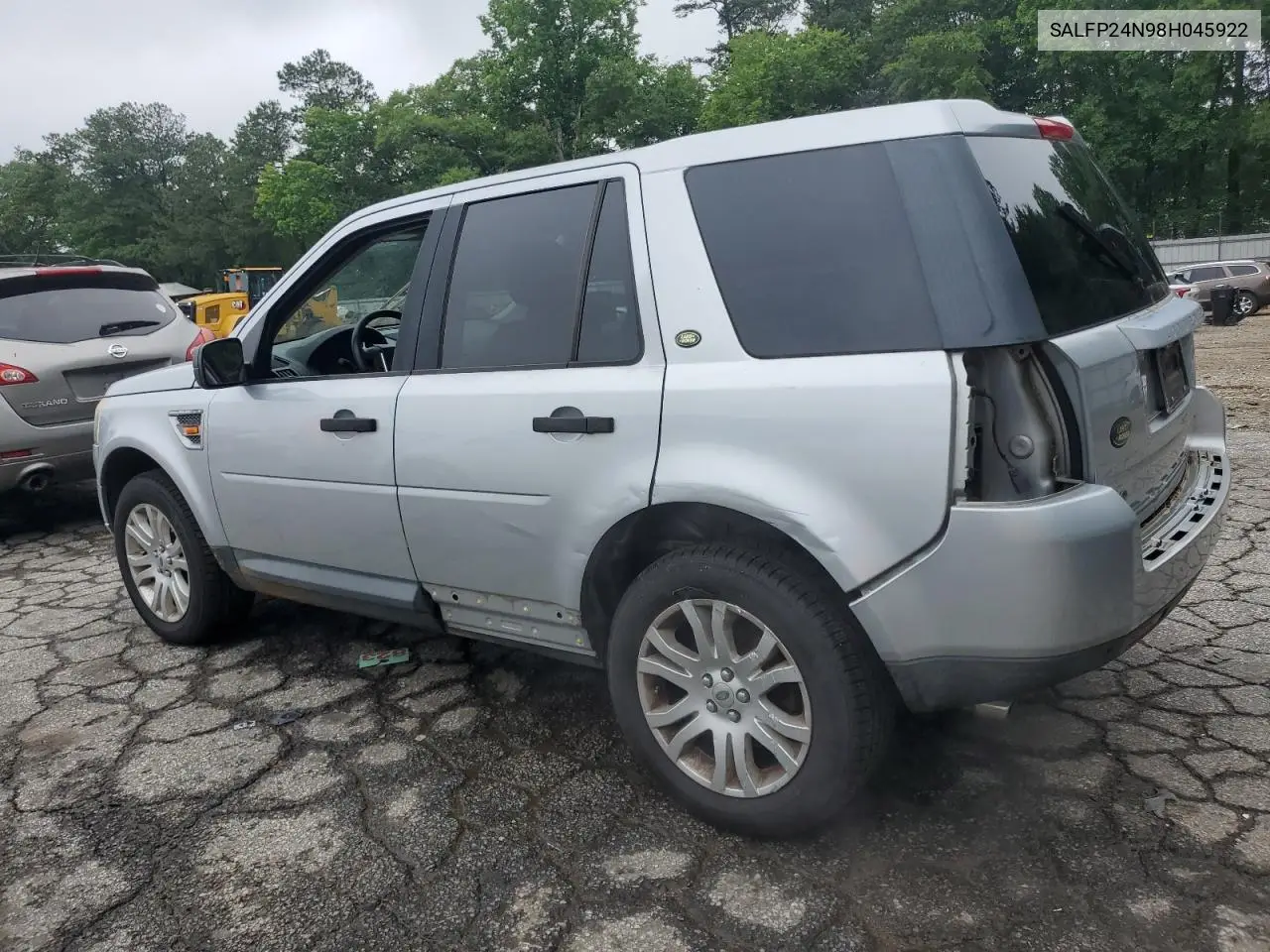 2008 Land Rover Lr2 Se VIN: SALFP24N98H045922 Lot: 58575505