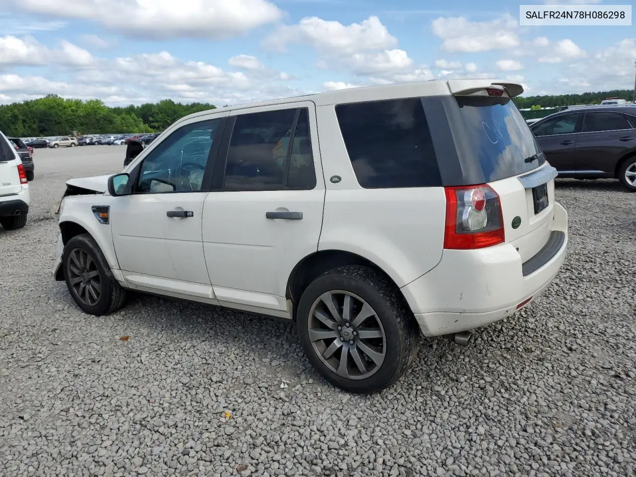 2008 Land Rover Lr2 Hse VIN: SALFR24N78H086298 Lot: 58673235
