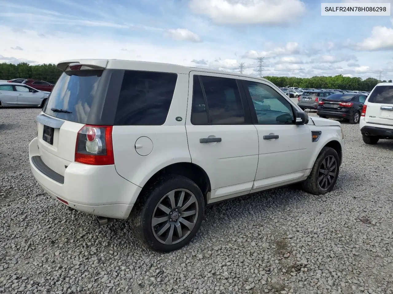 2008 Land Rover Lr2 Hse VIN: SALFR24N78H086298 Lot: 58673235