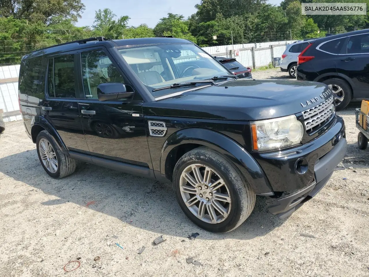 2010 Land Rover Lr4 Hse Luxury VIN: SALAK2D45AA536776 Lot: 62771035