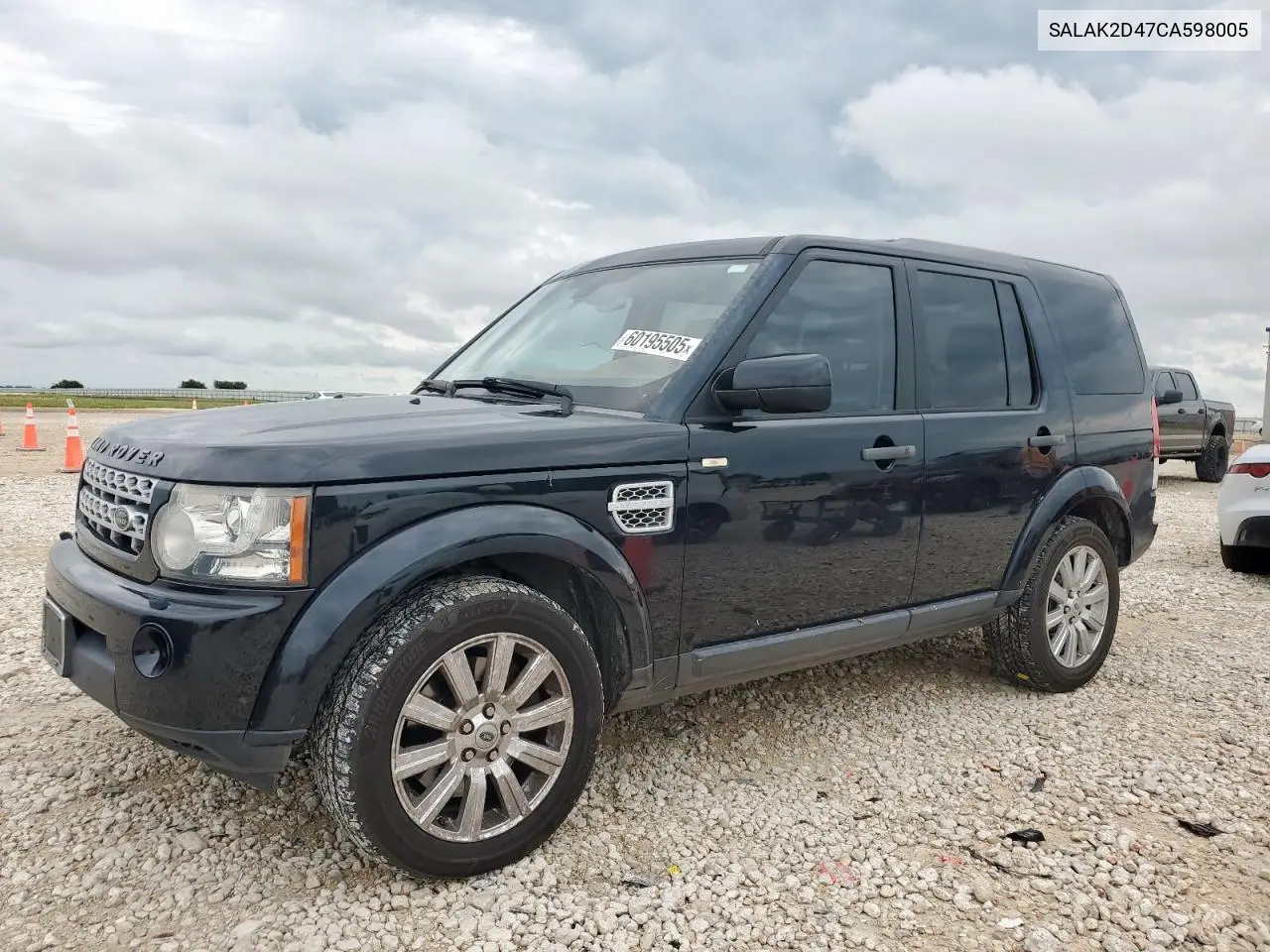 2012 Land Rover Lr4 Hse Luxury VIN: SALAK2D47CA598005 Lot: 60195505