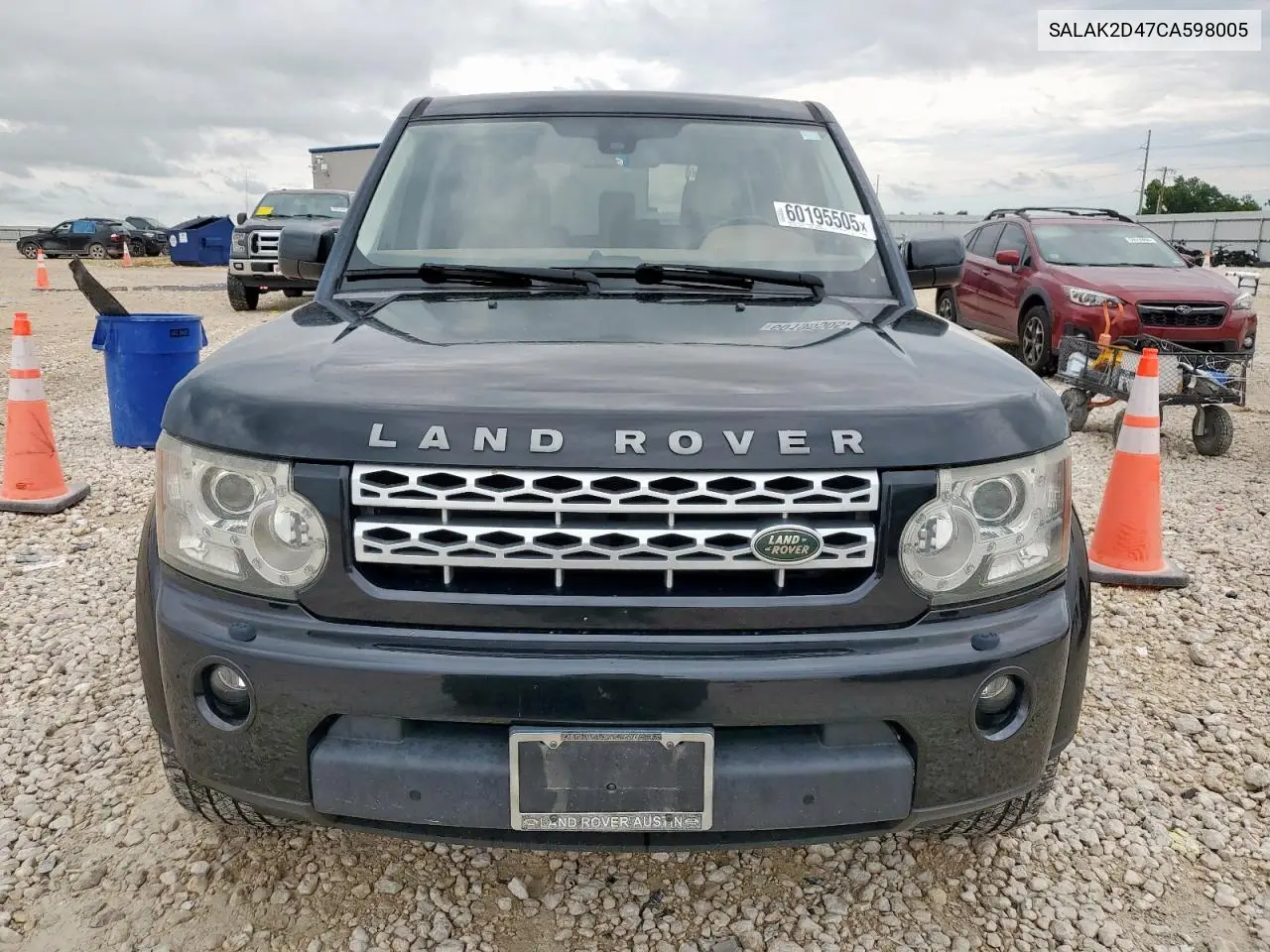 2012 Land Rover Lr4 Hse Luxury VIN: SALAK2D47CA598005 Lot: 60195505