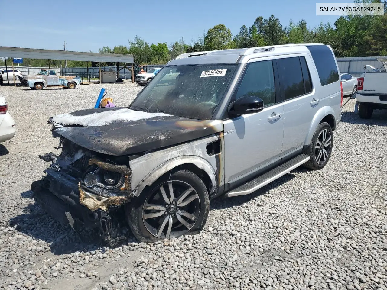 2016 Land Rover Lr4 Hse Luxury VIN: SALAK2V63GA829245 Lot: 52592465