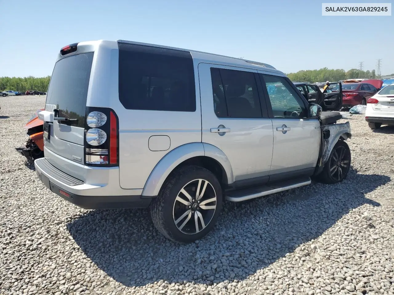 2016 Land Rover Lr4 Hse Luxury VIN: SALAK2V63GA829245 Lot: 52592465