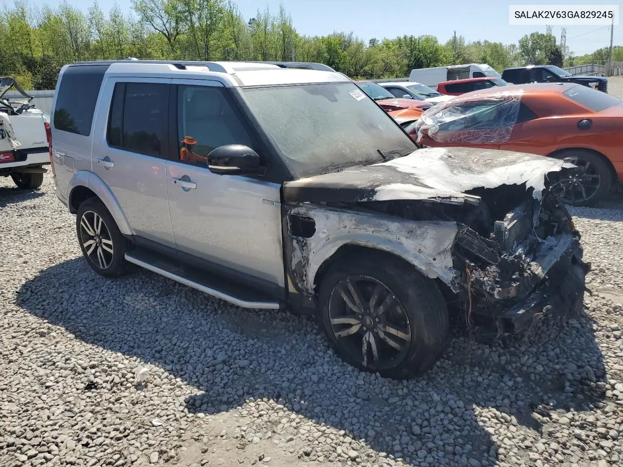 2016 Land Rover Lr4 Hse Luxury VIN: SALAK2V63GA829245 Lot: 52592465