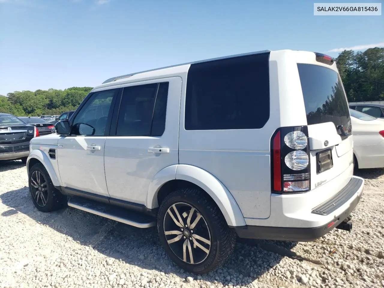 2016 Land Rover Lr4 Hse Luxury VIN: SALAK2V66GA815436 Lot: 56035285
