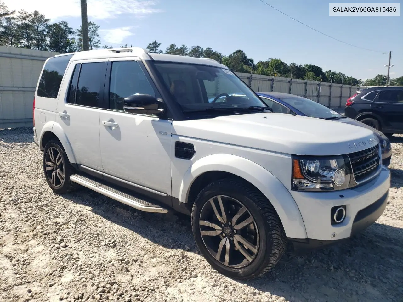 2016 Land Rover Lr4 Hse Luxury VIN: SALAK2V66GA815436 Lot: 56035285