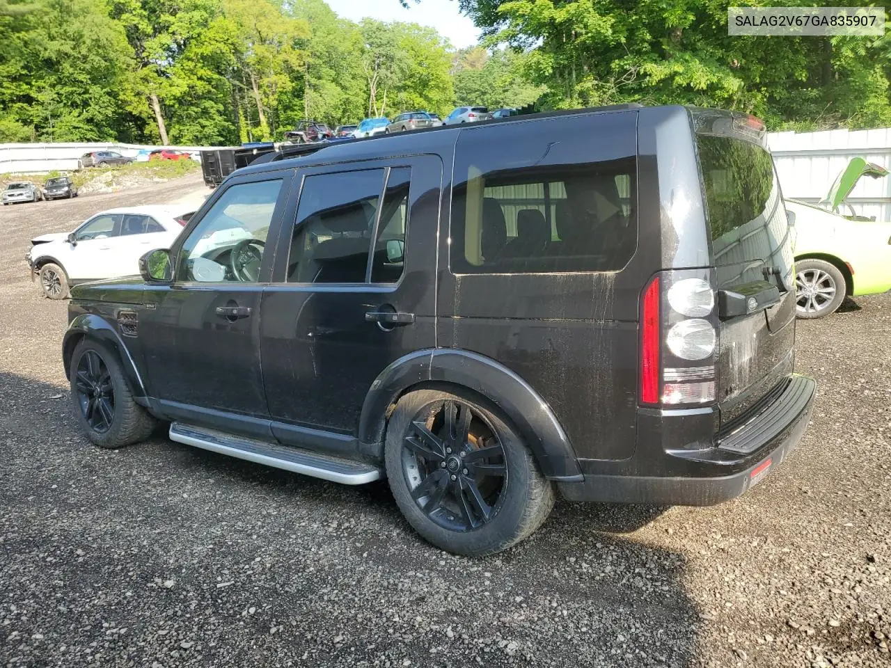 2016 Land Rover Lr4 Hse VIN: SALAG2V67GA835907 Lot: 59224025