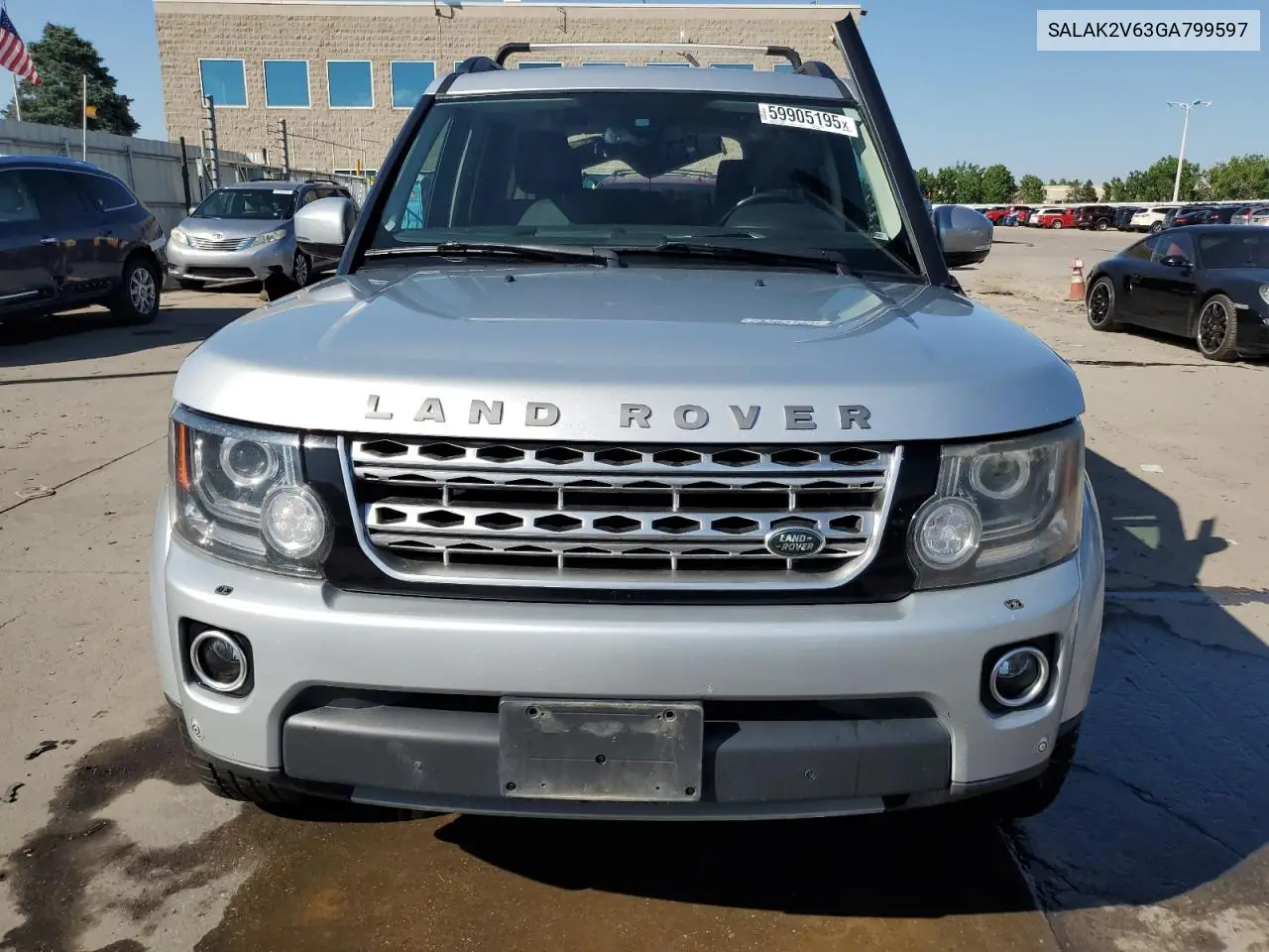 2016 Land Rover Lr4 Hse Luxury VIN: SALAK2V63GA799597 Lot: 59905195