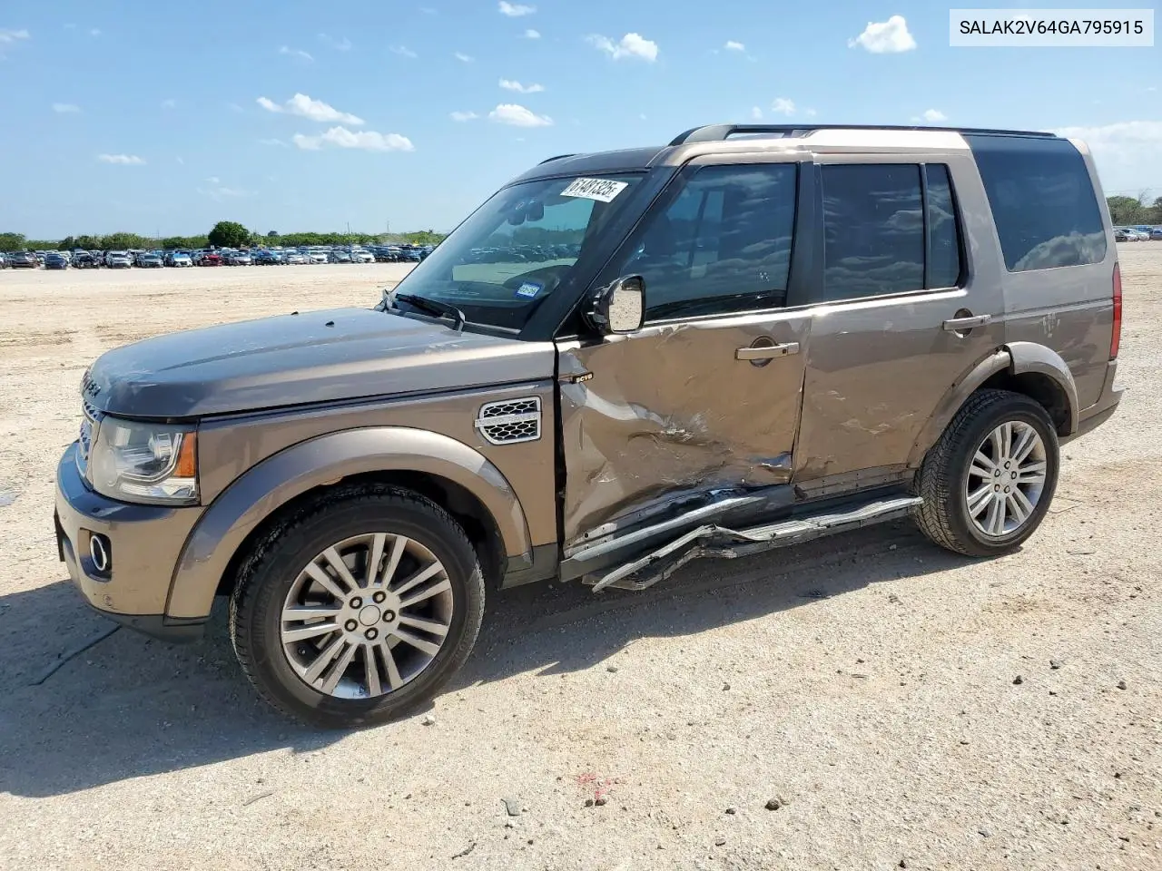 2016 Land Rover Lr4 Hse Luxury VIN: SALAK2V64GA795915 Lot: 61481325