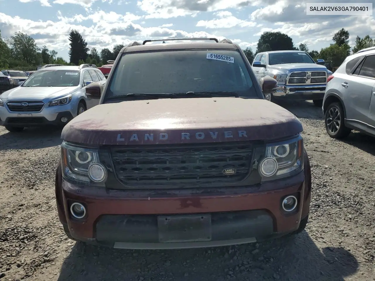 2016 Land Rover Lr4 Hse Luxury VIN: SALAK2V63GA790401 Lot: 61655285