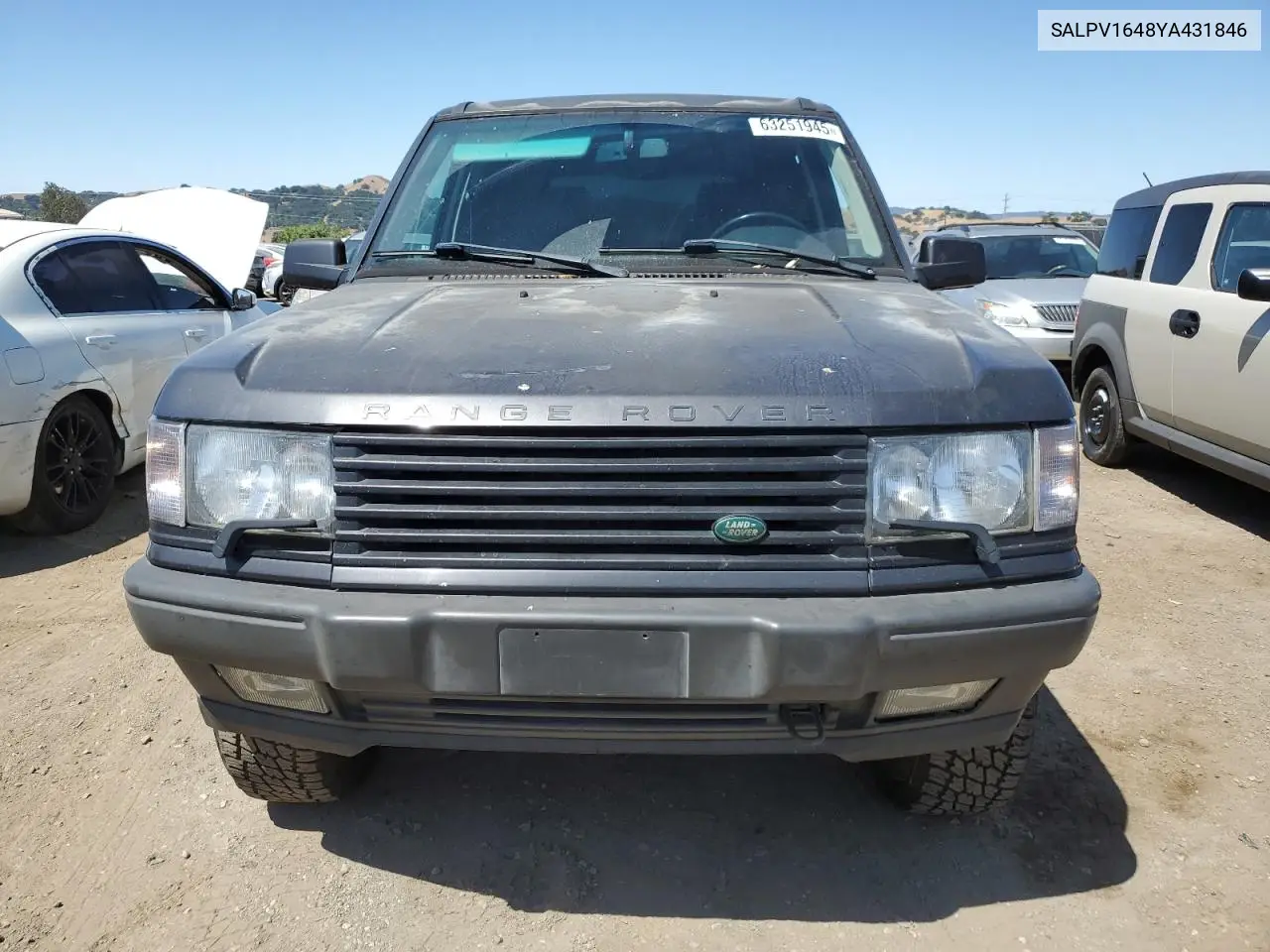 2000 Land Rover Range Rover 4.6 Hse Long Wheelbase VIN: SALPV1648YA431846 Lot: 63251945