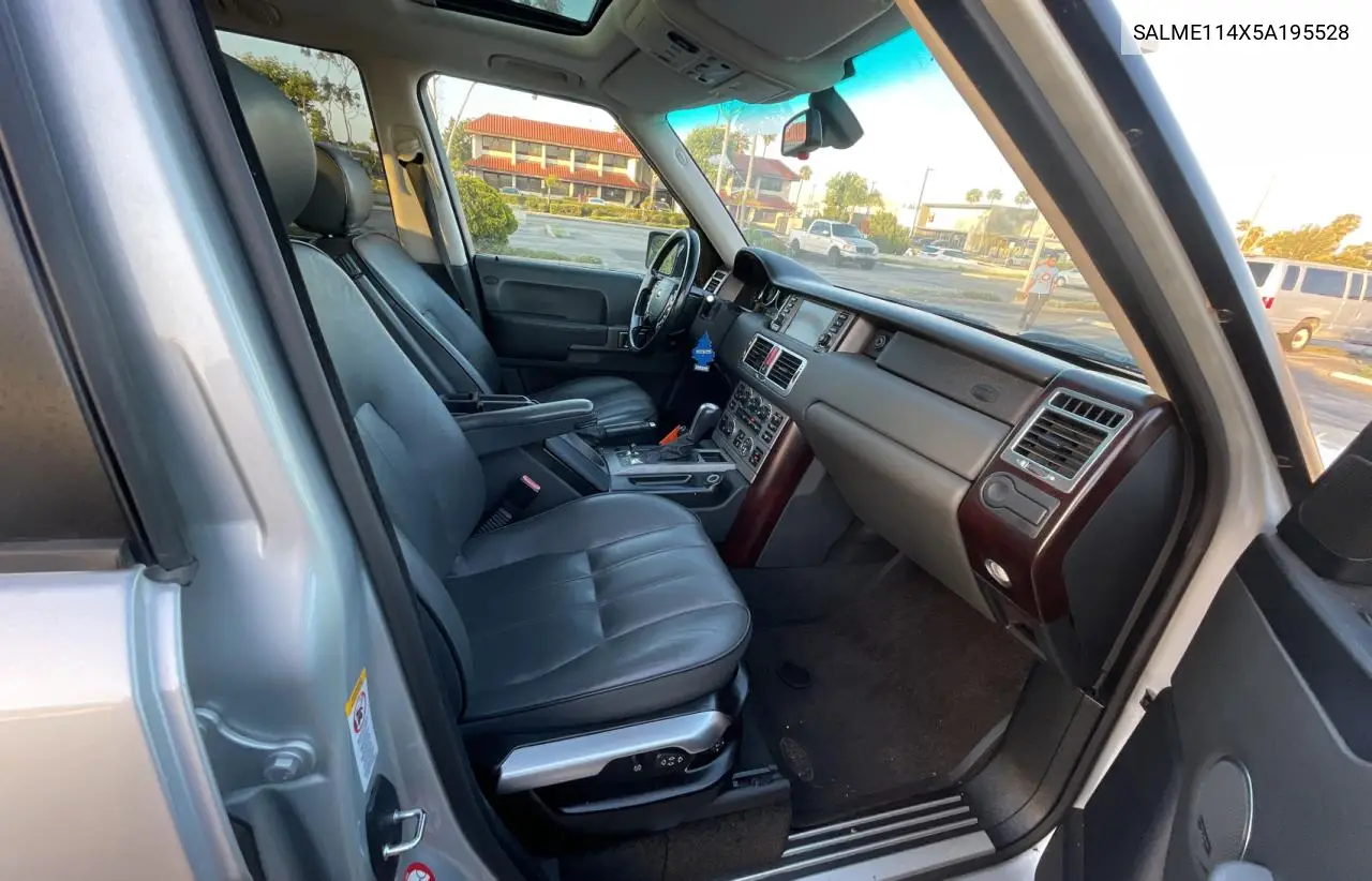2005 Land Rover Range Rover Hse VIN: SALME114X5A195528 Lot: 62038205