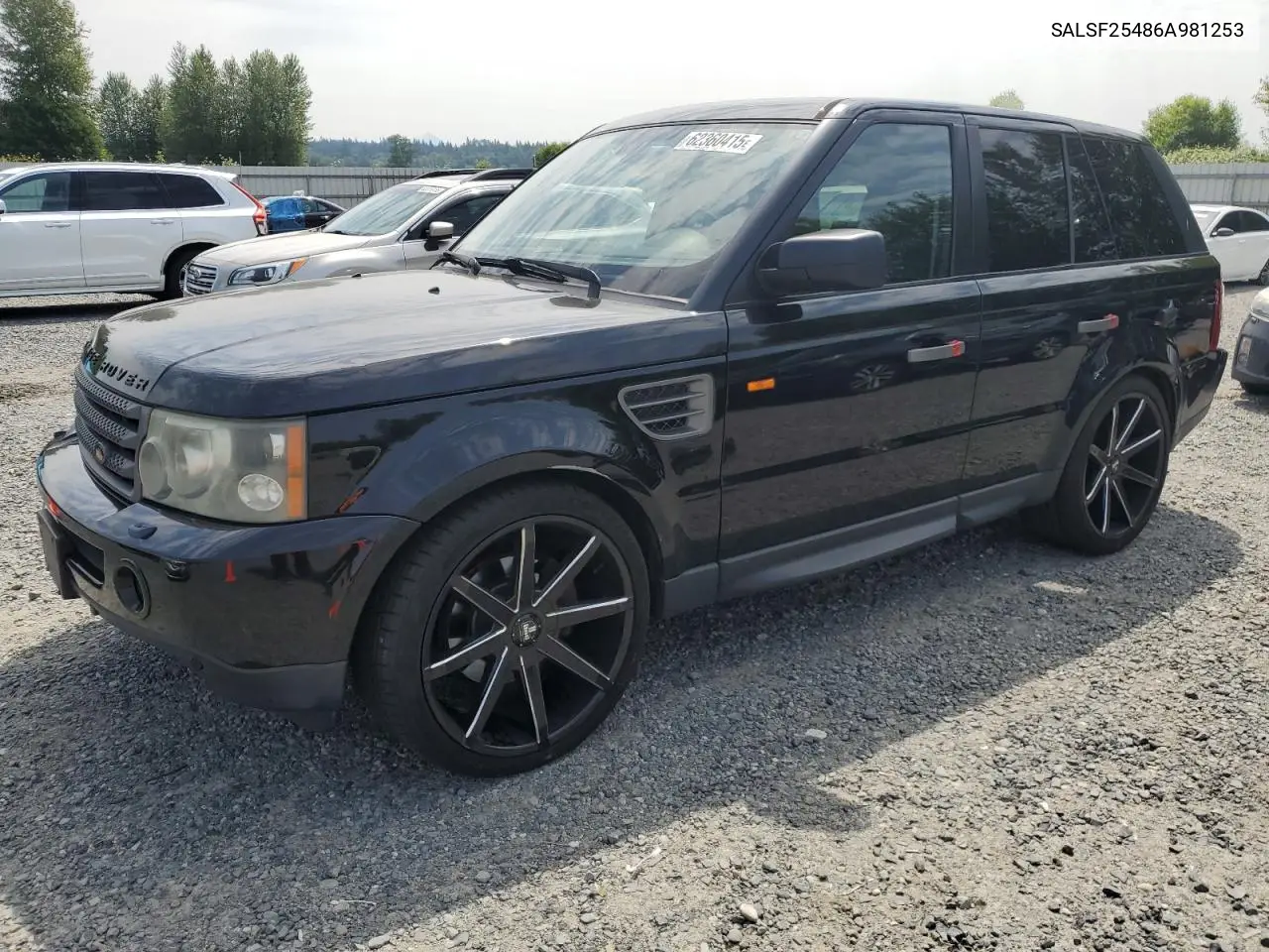 2006 Land Rover Range Rover Sport Hse VIN: SALSF25486A981253 Lot: 62360415
