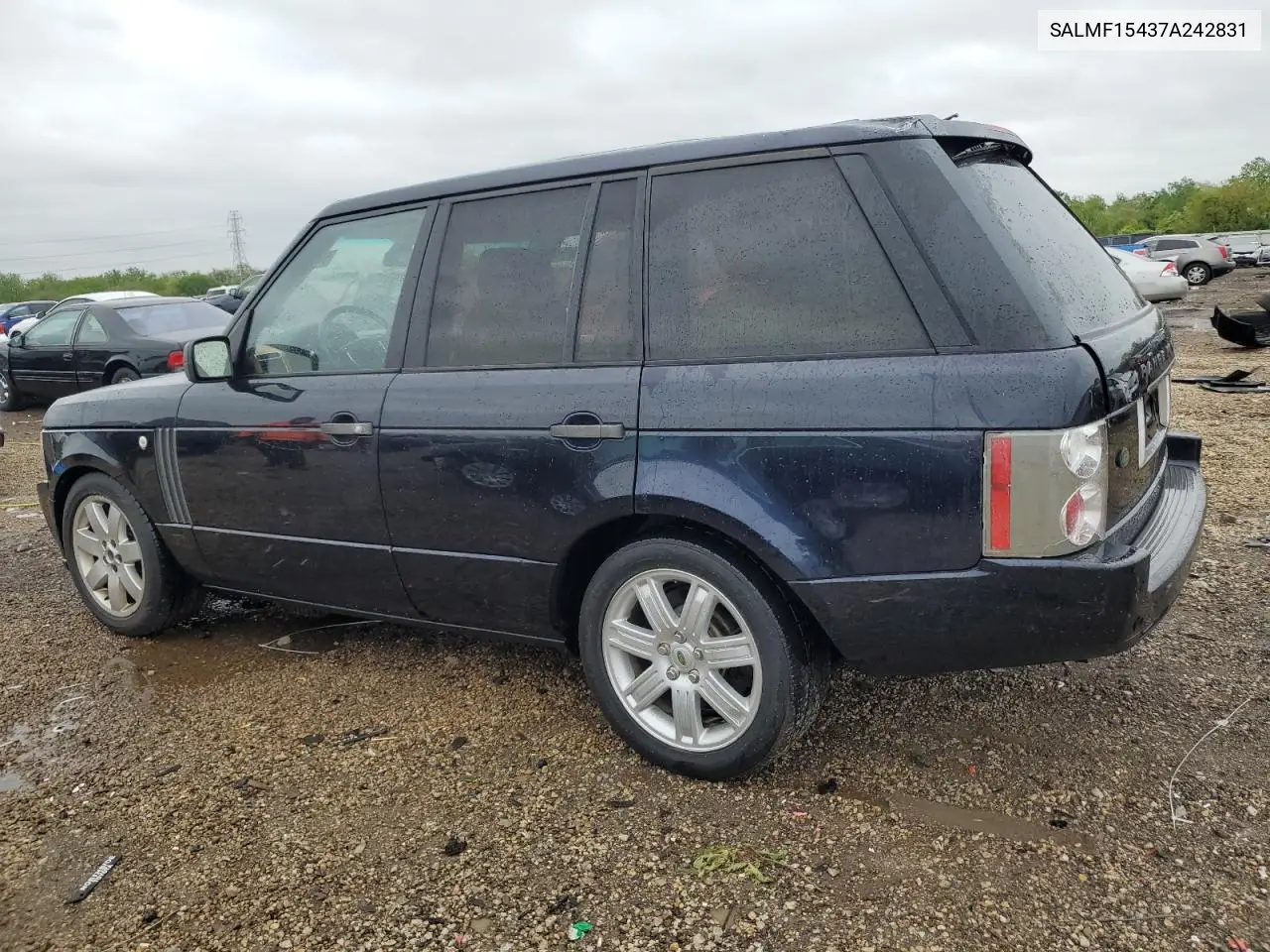 2007 Land Rover Range Rover Hse VIN: SALMF15437A242831 Lot: 57534915