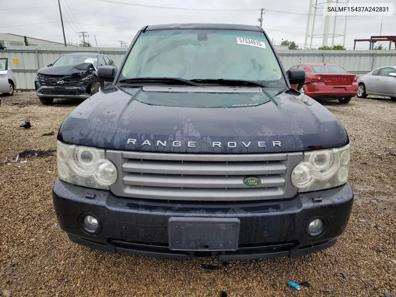 2007 Land Rover Range Rover Hse VIN: SALMF15437A242831 Lot: 57534915