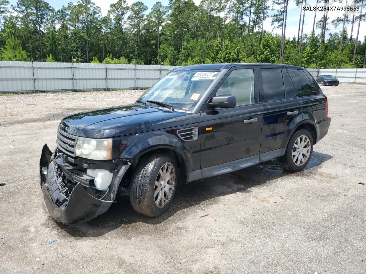 2007 Land Rover Range Rover Sport Hse VIN: SALSK254X7A998553 Lot: 60889735