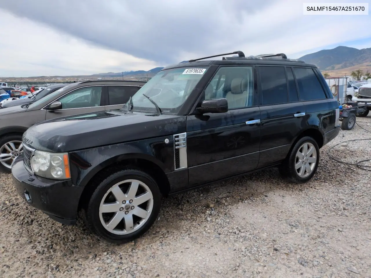 2007 Land Rover Range Rover Hse VIN: SALMF15467A251670 Lot: 61979635