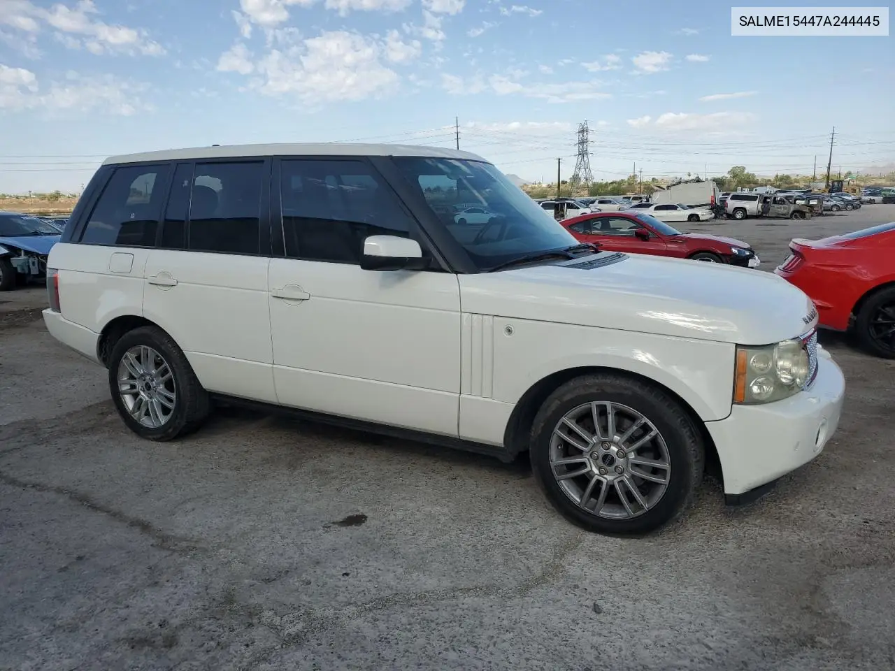 2007 Land Rover Range Rover Hse VIN: SALME15447A244445 Lot: 62119705