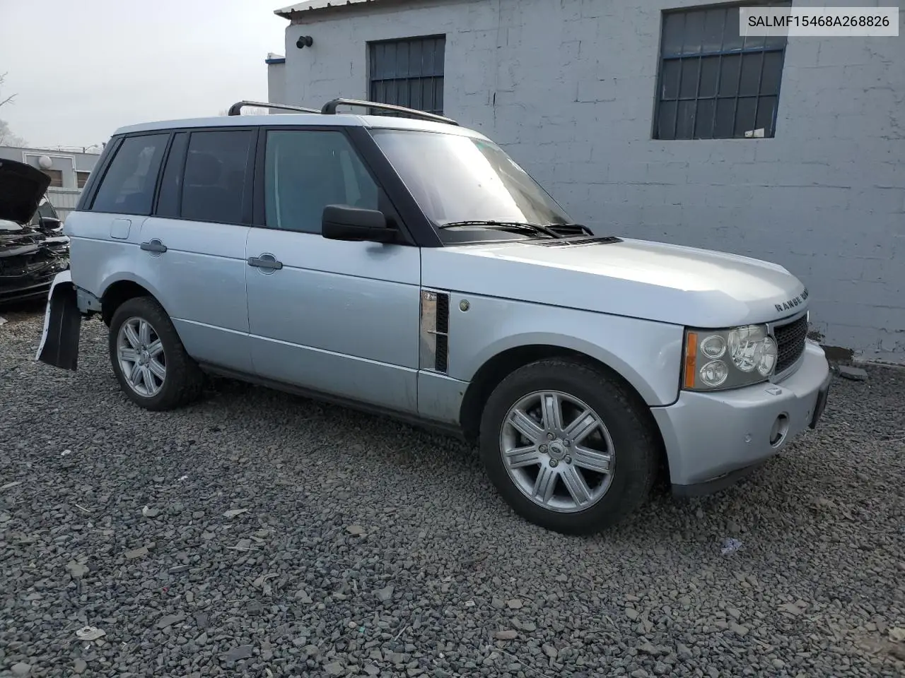 2008 Land Rover Range Rover Hse VIN: SALMF15468A268826 Lot: 45784415