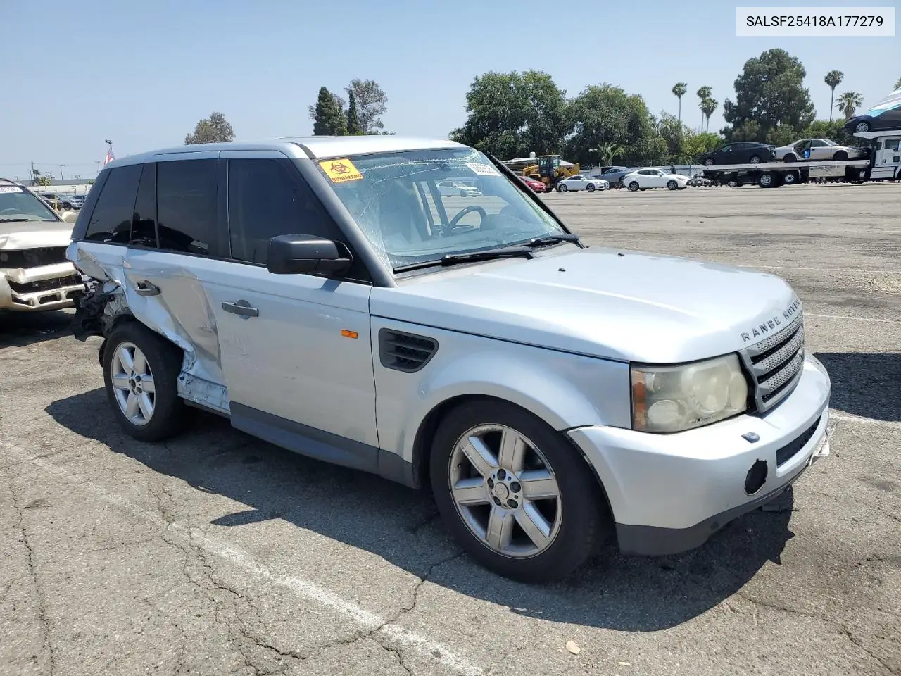 2008 Land Rover Range Rover Sport Hse VIN: SALSF25418A177279 Lot: 60065535