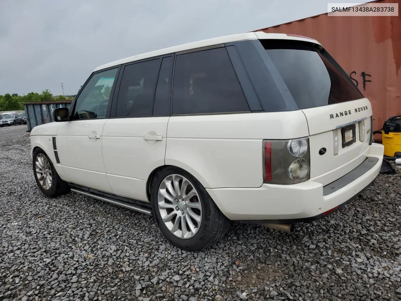 2008 Land Rover Range Rover Supercharged VIN: SALMF13438A283738 Lot: 60162475