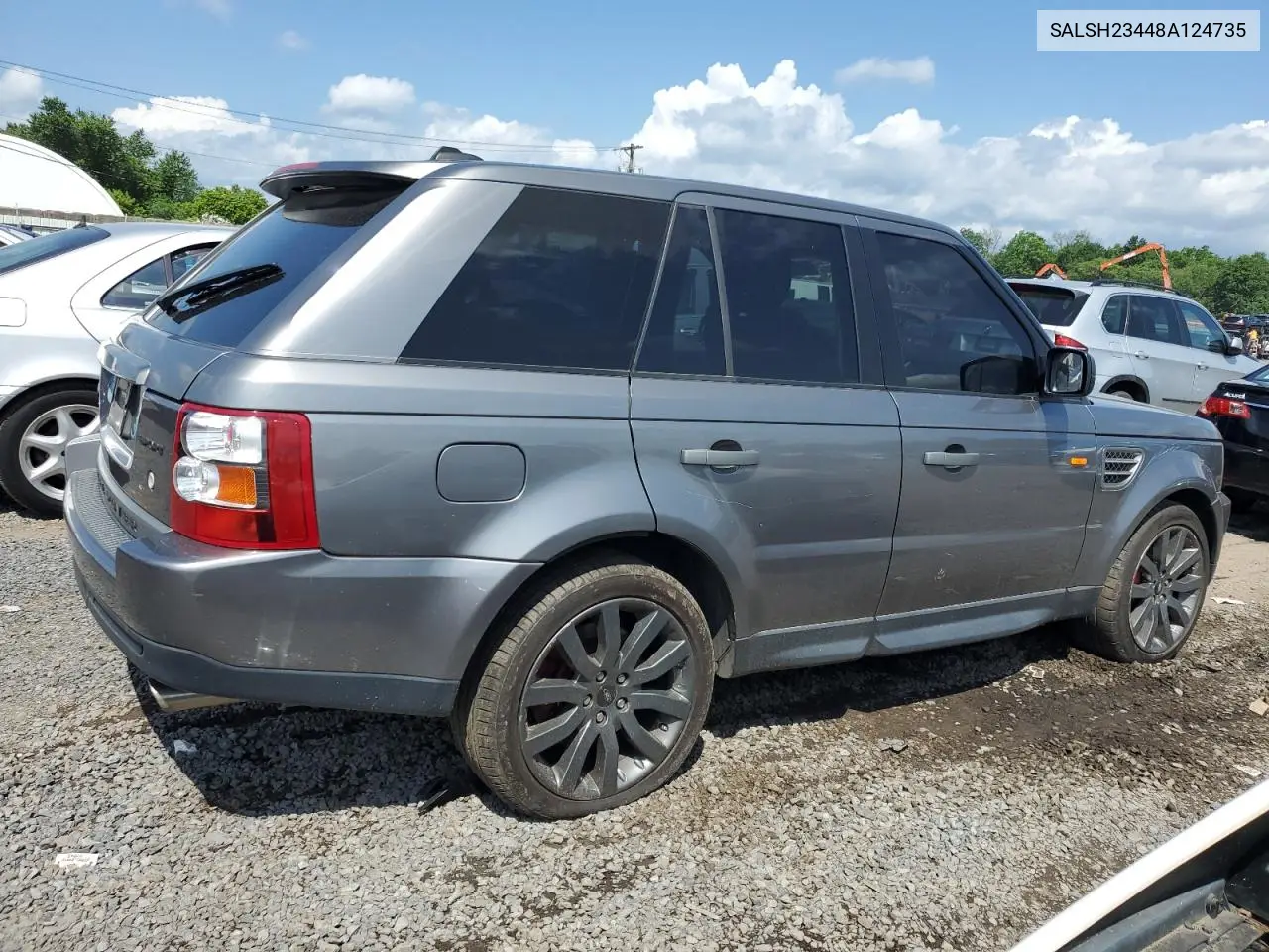 2008 Land Rover Range Rover Sport Supercharged VIN: SALSH23448A124735 Lot: 61326765