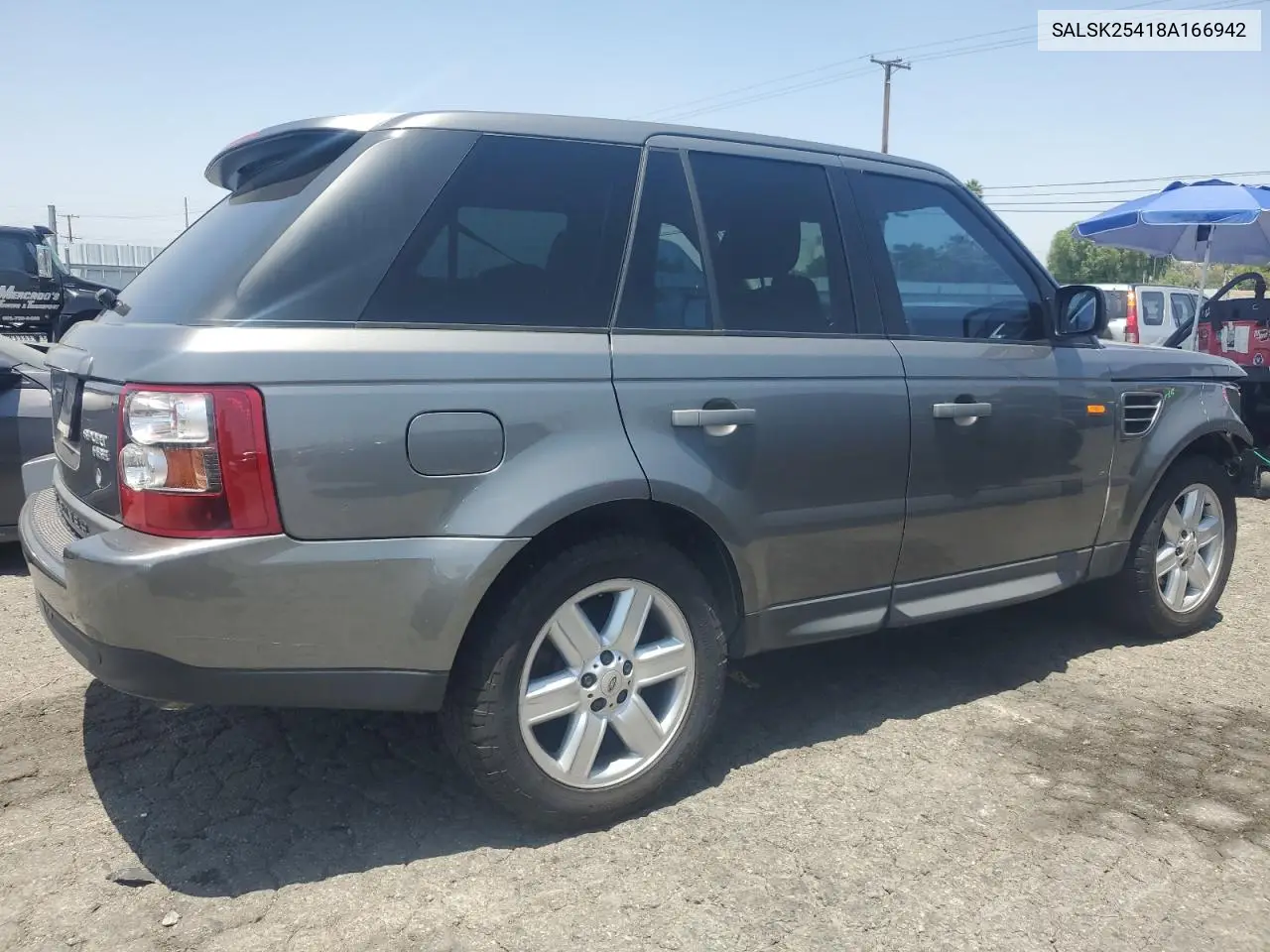 2008 Land Rover Range Rover Sport Hse VIN: SALSK25418A166942 Lot: 61639555