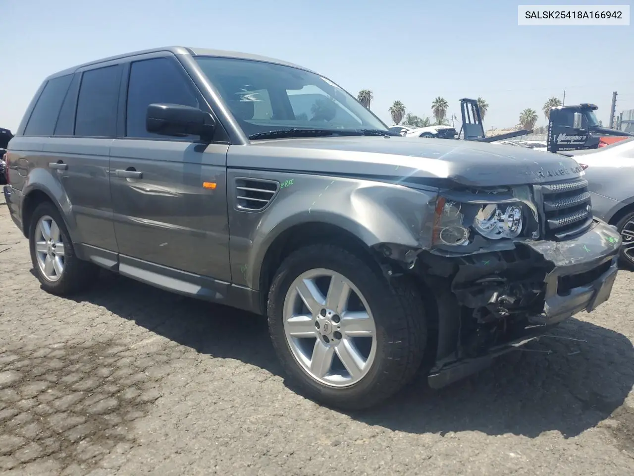2008 Land Rover Range Rover Sport Hse VIN: SALSK25418A166942 Lot: 61639555
