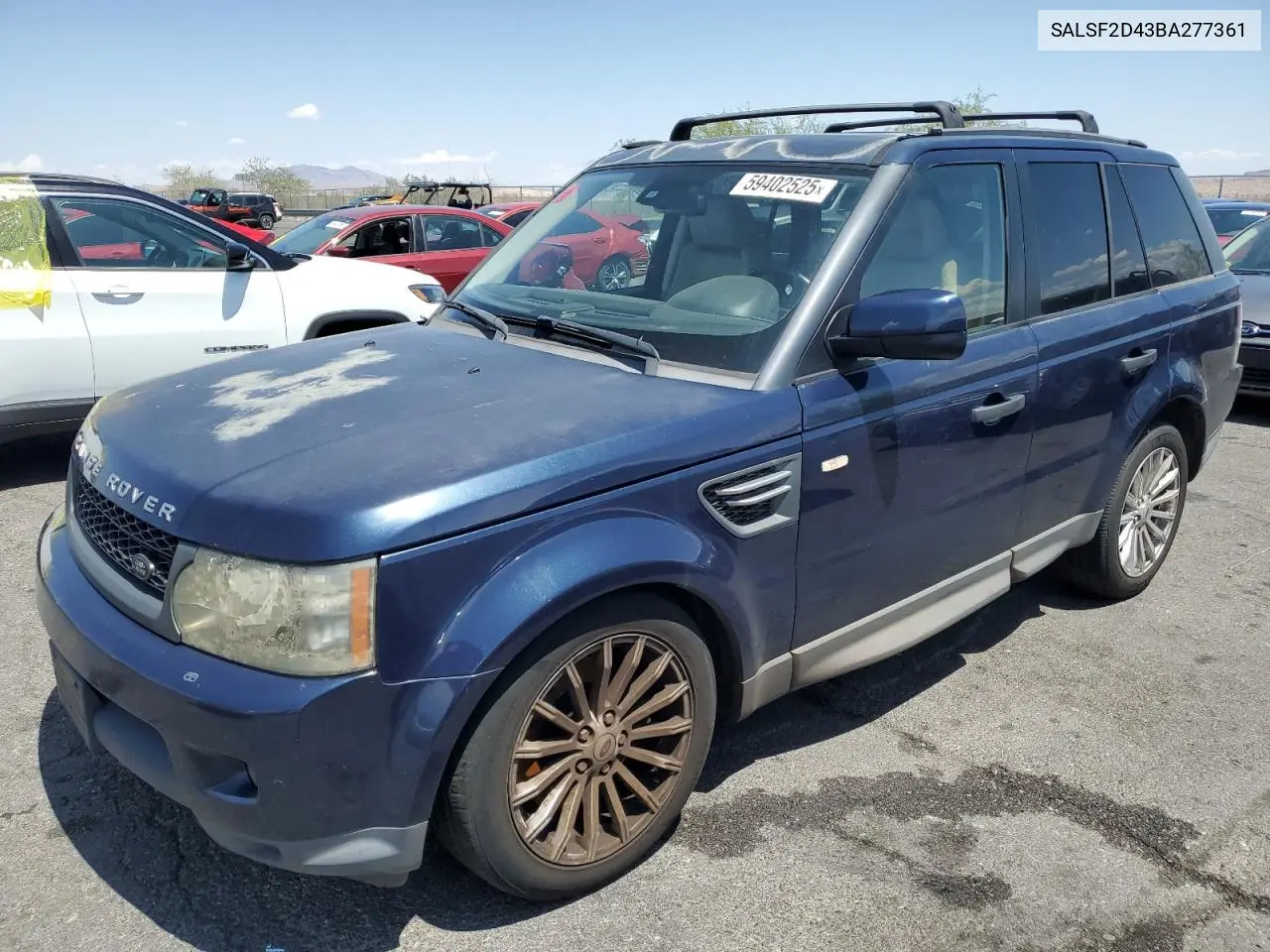 2011 Land Rover Range Rover Sport Hse VIN: SALSF2D43BA277361 Lot: 59402525