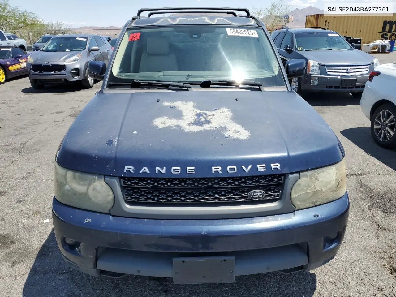 2011 Land Rover Range Rover Sport Hse VIN: SALSF2D43BA277361 Lot: 59402525