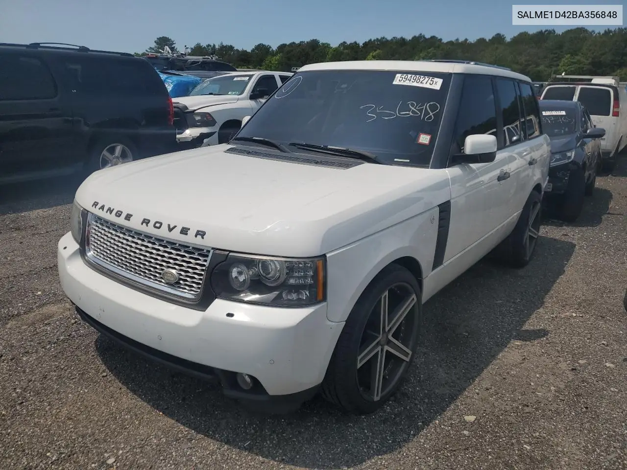 2011 Land Rover Range Rover Hse VIN: SALME1D42BA356848 Lot: 59498275