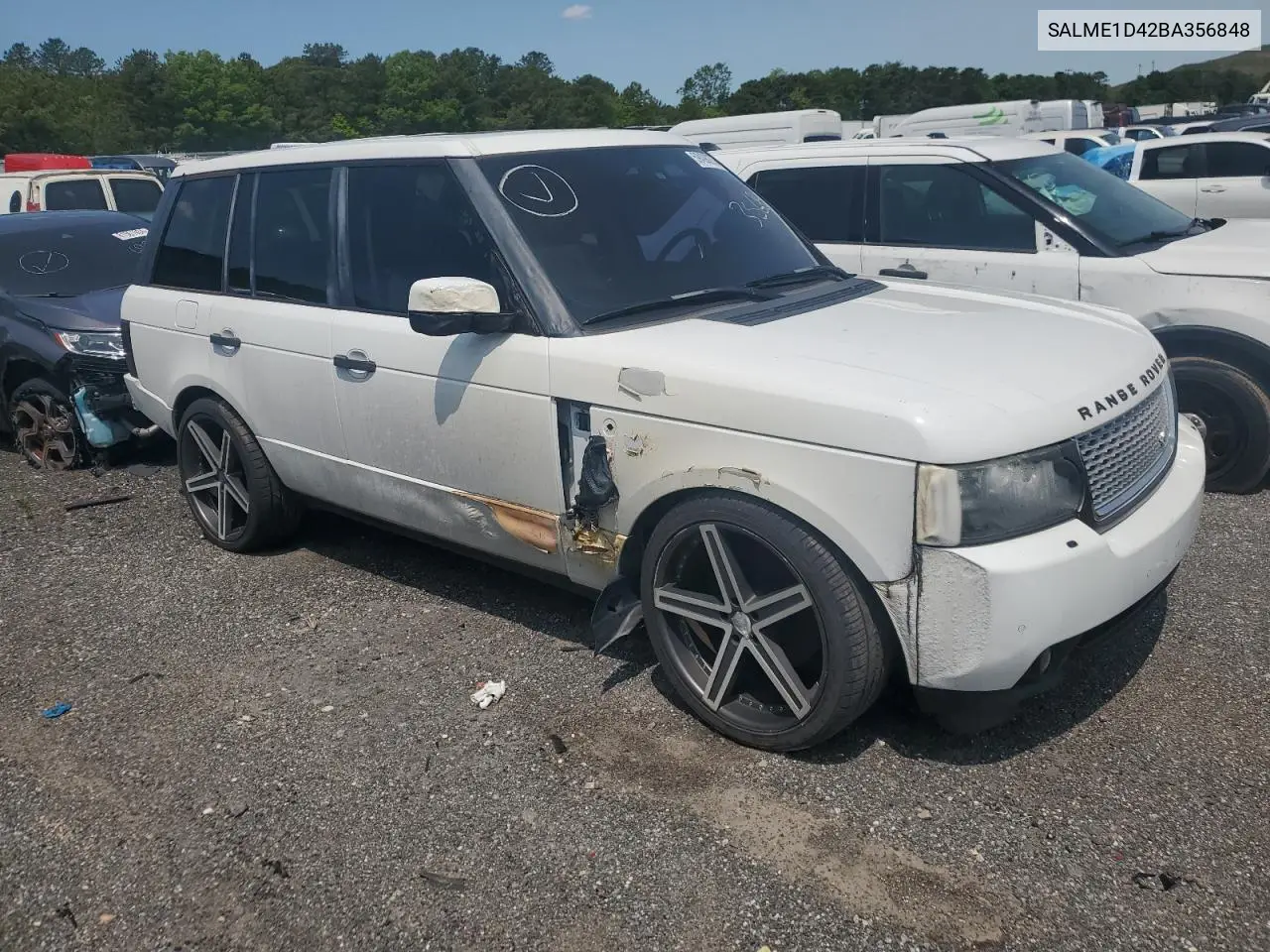 2011 Land Rover Range Rover Hse VIN: SALME1D42BA356848 Lot: 59498275