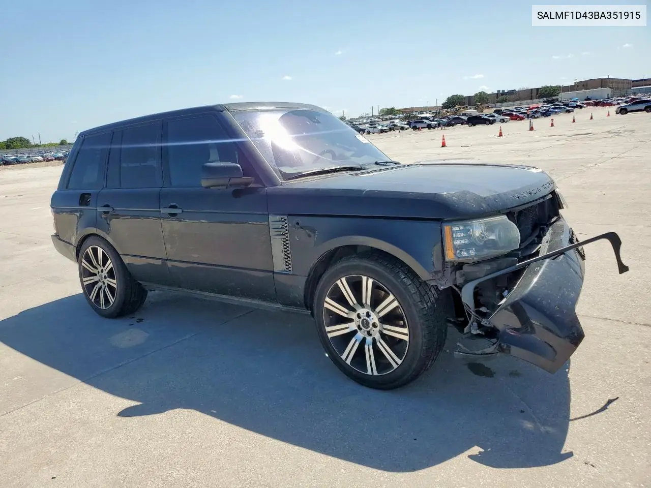 2011 Land Rover Range Rover Hse Luxury VIN: SALMF1D43BA351915 Lot: 60381335