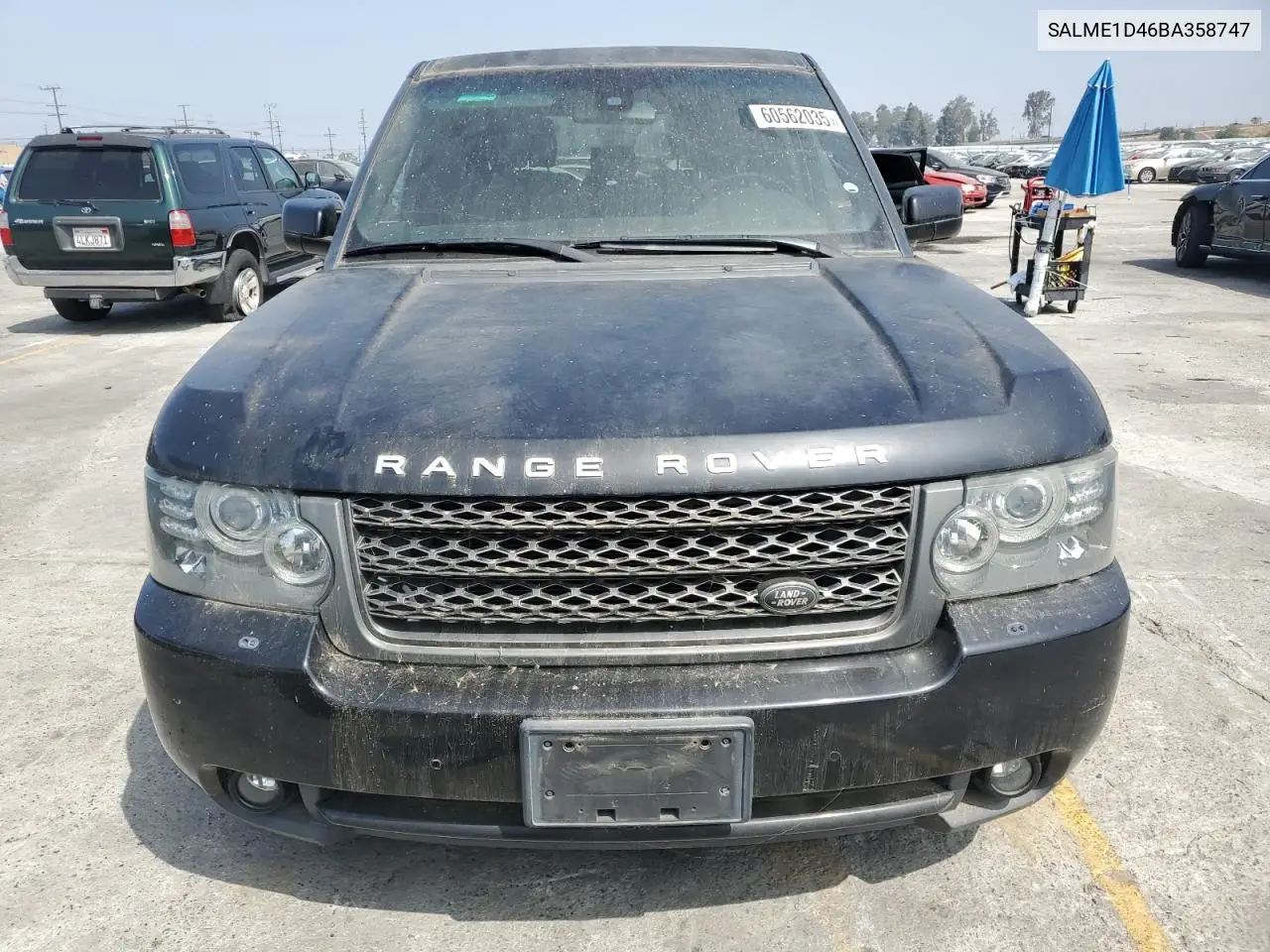 2011 Land Rover Range Rover Hse VIN: SALME1D46BA358747 Lot: 60562035