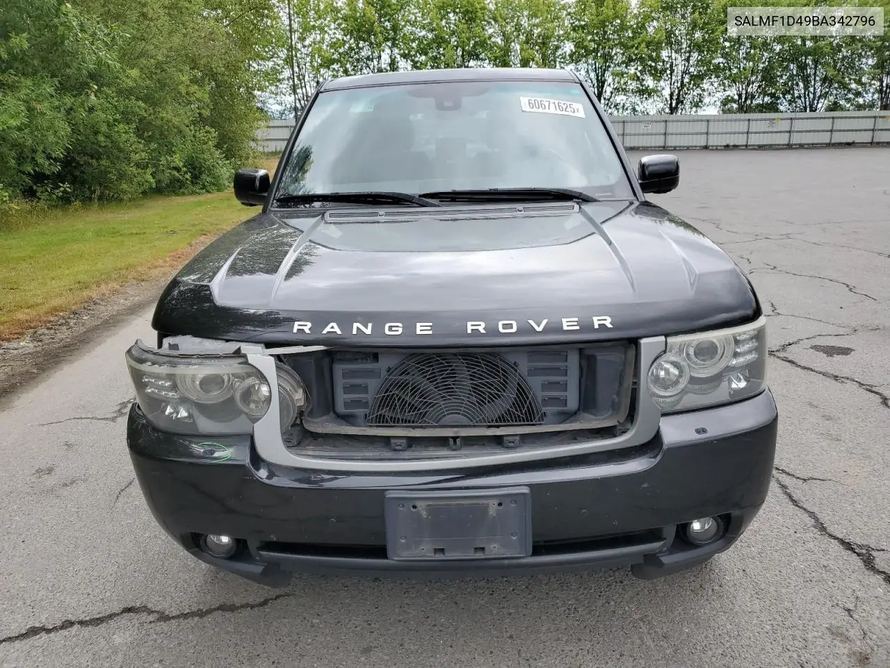 2011 Land Rover Range Rover Hse Luxury VIN: SALMF1D49BA342796 Lot: 60671625
