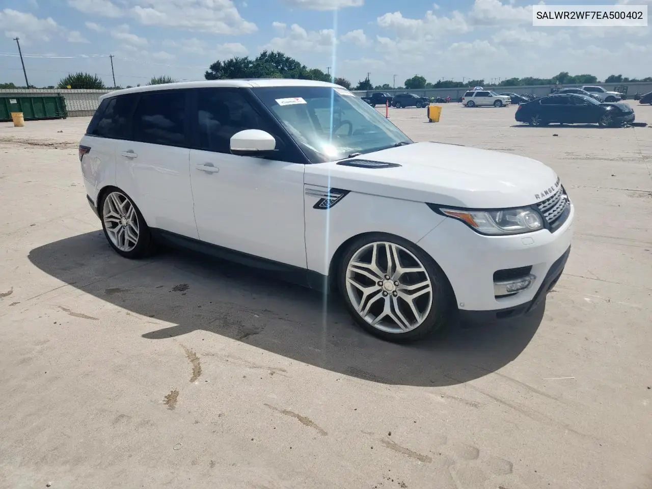 2014 Land Rover Range Rover Sport Hse VIN: SALWR2WF7EA500402 Lot: 63114175
